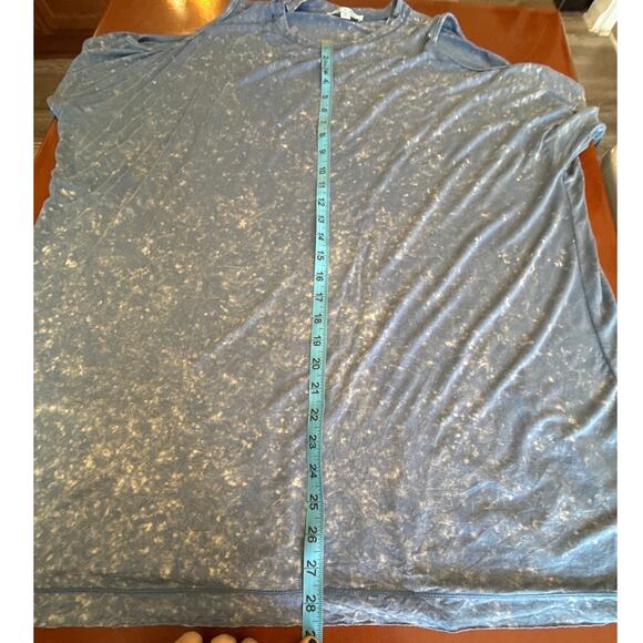 She + Sky Boho Blue Cold Shoulder Mineral Wash Dress - Size Small - Picture 4 of 7